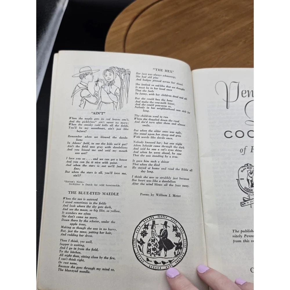 Vintage Pennsylvania Dutch Cookbook Fine Old Recipes Settlers PA 1960‎
